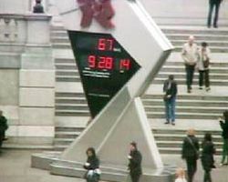 Олимпийские часы на Трафальгарской площади