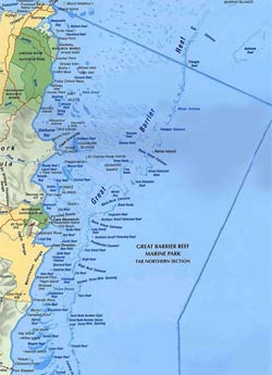 Большой Барьерный риф - карта