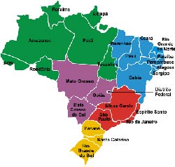 административное деление Бразилии