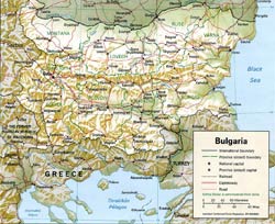 Болгария. Карта