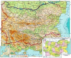 Болгария - карта