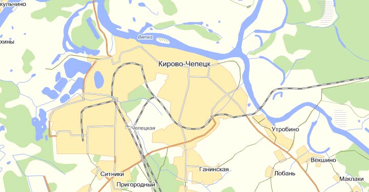 Карта города кирово чепецка с улицами