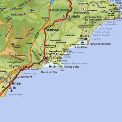 Испания-Коста-Бланка. Карта