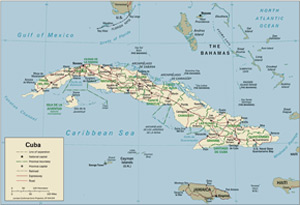 карта Кубы