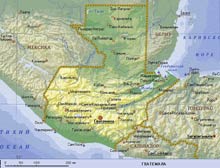 карта Гватемала