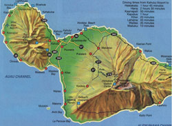 карта Мауи Гаваи