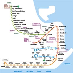 схема метро Рио-де-Жанейро Бразилия