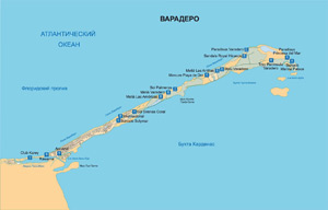 Курорт Варадеро карта